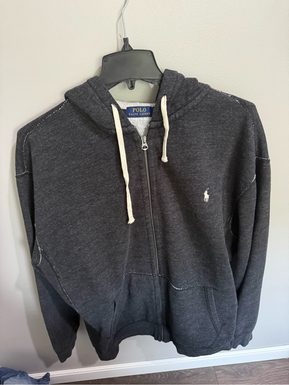 Polo Ralph Lauren Big & Tall Double Knit Full Zip Hoodie Sweatshirt Mens 2XLT
